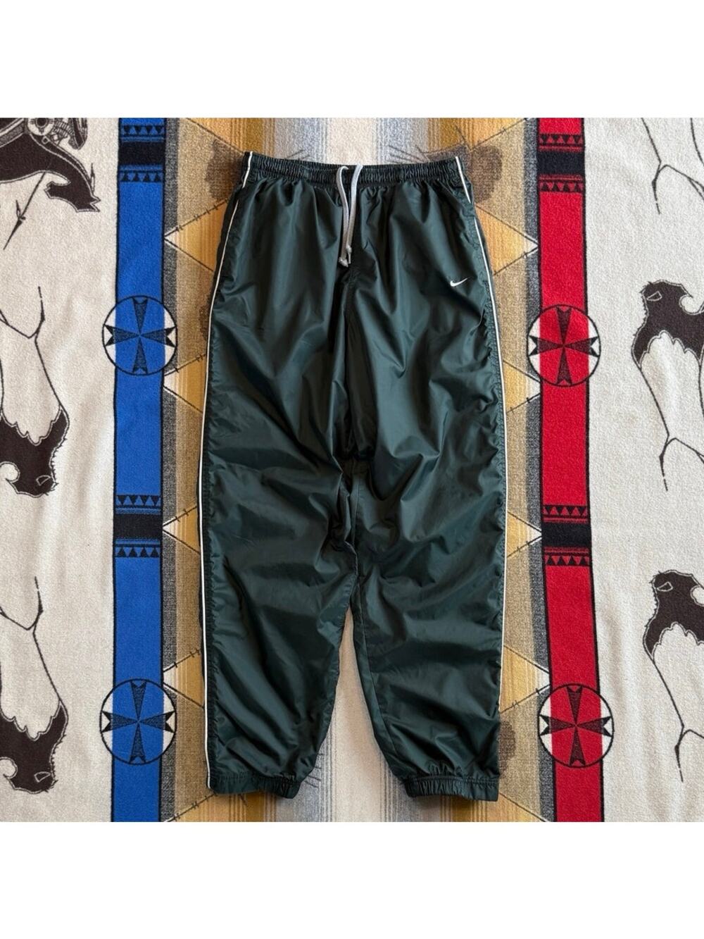 Vintage 90s Men’s Nike Swishy Sweatpants Size XL Green Workout Gym Lift